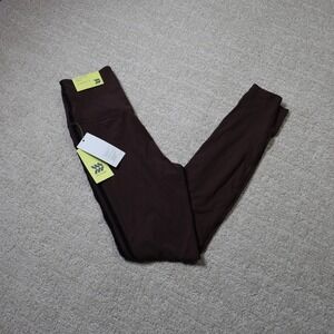 All in Motion Everyday Soft Ultra High Rise 7/8 Leggings Brown Velvet Stripe XS
